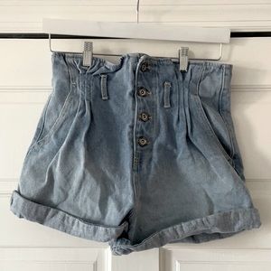 Blue jean shorts